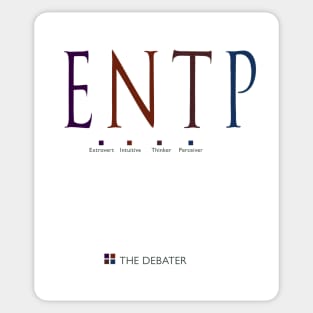 ENTP The Debater, Myers-Briggs Personality Type Sticker